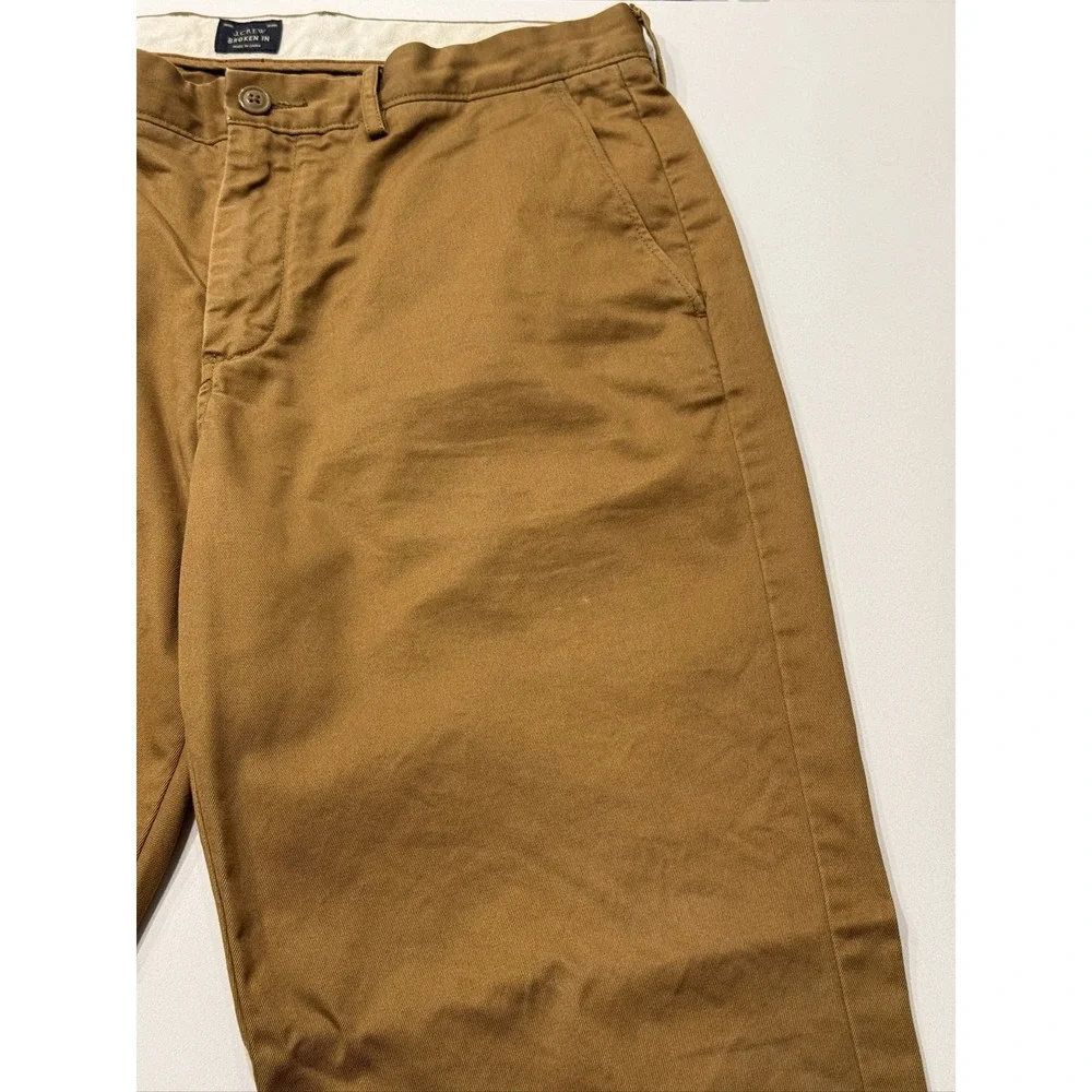 J.Crew Broken In Mens Urban Slim Pants 34x30 Brown 100% Cotton Chinos